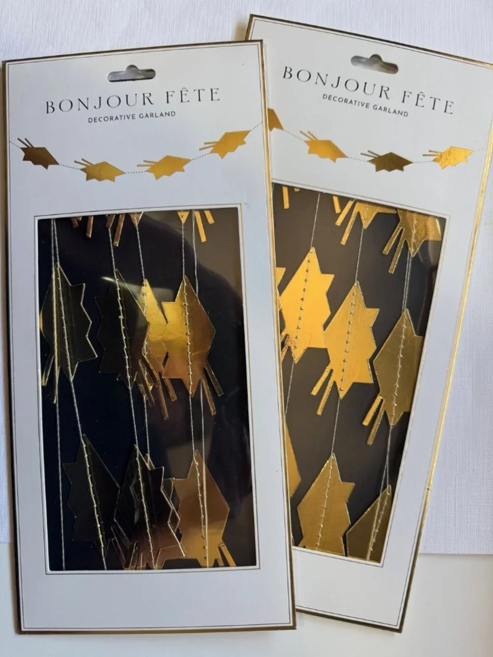 2 Bonjour Fête Gold Graduation Hat Garlands – New in Package